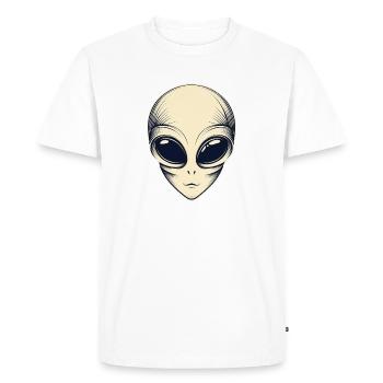 Alien Science Fiction Alien Monochrome - T-shirt Premium bio Homme - blanc - Devant - Nico (187cm)