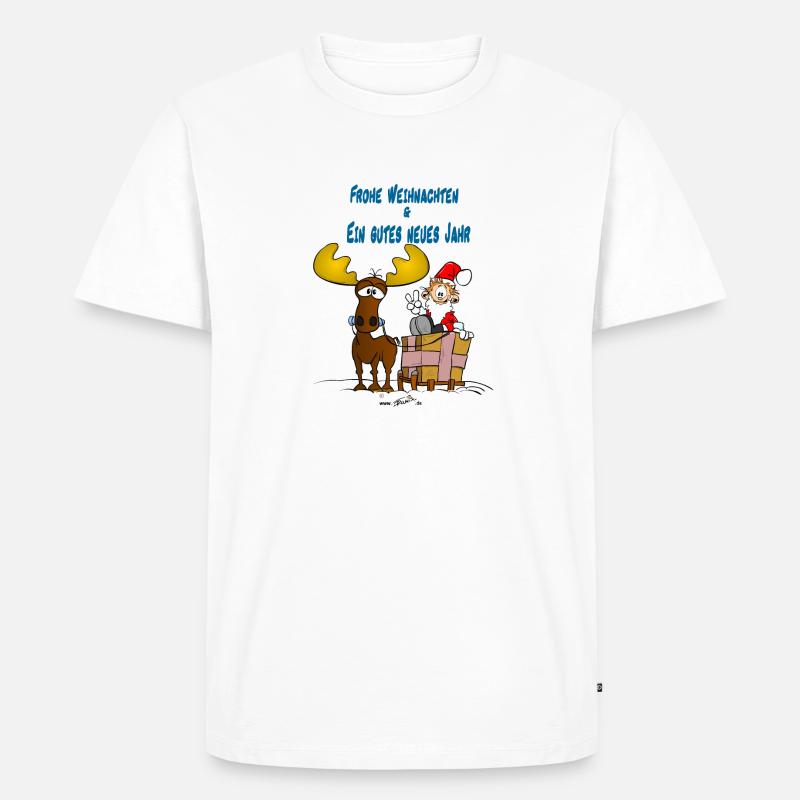 Frohe Weihnachten - Männer Premium Bio T-Shirt - Weiß