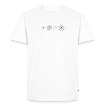 70s T Shirts Limited Edition 69 Flower Power - Men's Premium Organic T-Shirt - white - Front - Nico (187cm)