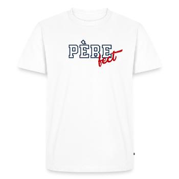 Père fect - T-shirt Premium bio Homme - blanc - Devant - Nico (187cm)