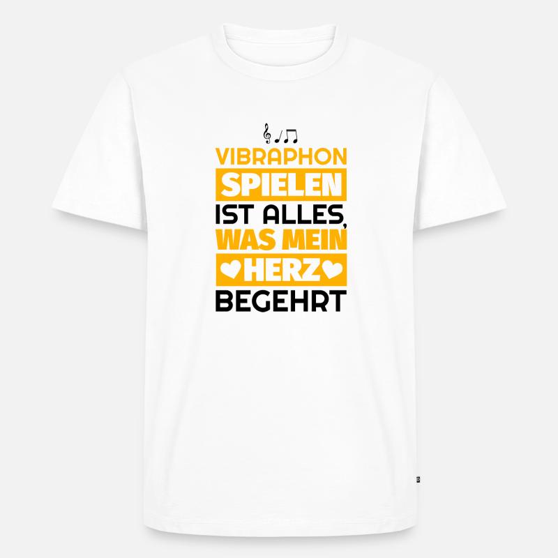 Vibraphon Geschenke - Männer Premium Bio T-Shirt - Weiß
