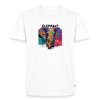 La steppe d’Afrique et les animaux - T-shirt Premium bio Homme - blanc - Devant - Nico (187cm)
