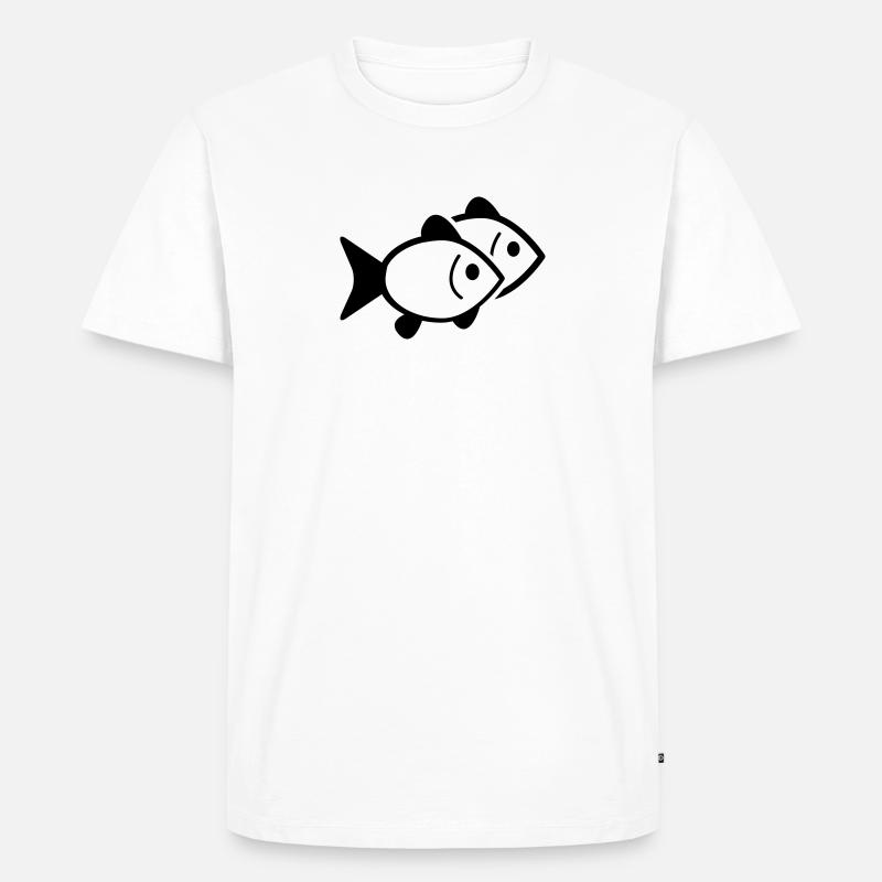 Fische - Männer Premium Bio T-Shirt - Weiß