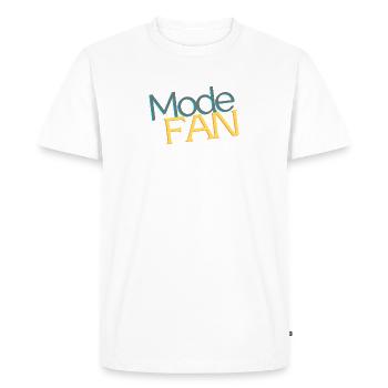 FAN - Men's Premium Organic T-Shirt - white - Front - Nico (187cm)
