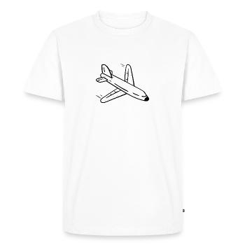avion - T-shirt Premium bio Homme - blanc - Devant - Nico (187cm)