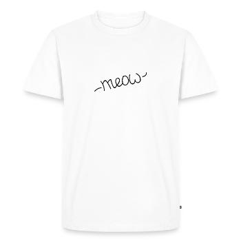 miaou miaou - T-shirt Premium bio Homme - blanc - Devant - Nico (187cm)