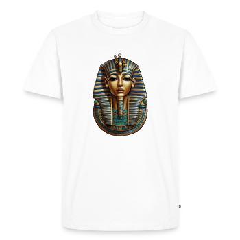 tutankhamun king Pharaonic digital graphic - Men's Premium Organic T-Shirt - white - Front - Nico (187cm)