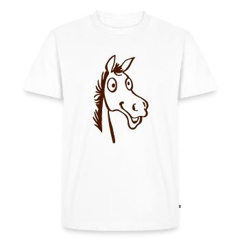 Hanoverian - Men's Premium Organic T-Shirt - white - Front - Nico (187cm)