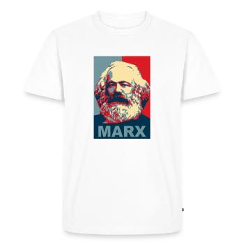 Karl Marx - T-shirt Premium bio Homme - blanc - Devant - Nico (187cm)