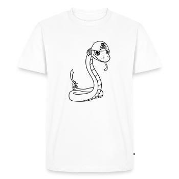 marin serpent pirate capitaine marin seebaer - T-shirt Premium bio Homme - blanc - Devant - Nico (187cm)