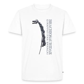Giraffatitan Brancai Brachiosauridae grey - Men's Premium Organic T-Shirt - white - Front - Nico (187cm)