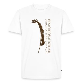 Giraffatitan Brancai Brachiosauridae brown - Men's Premium Organic T-Shirt - white - Front - Nico (187cm)