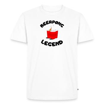 Beerpong Légende - T-shirt Premium bio Homme - blanc - Devant - Nico (187cm)