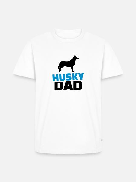 Husky - Männer Premium Bio T-Shirt - Weiß