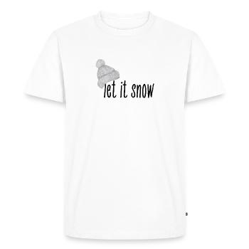 Let it Snow - Schnee / T-Shirt d’hiver - T-shirt Premium bio Homme - blanc - Devant - Nico (187cm)