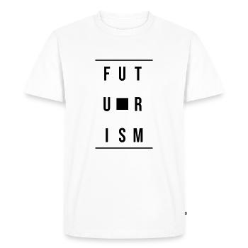 futurism - Men's Premium Organic T-Shirt - white - Front - Nico (187cm)