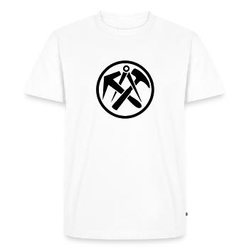 Couvreur - T-shirt Premium bio Homme - blanc - Devant - Nico (187cm)