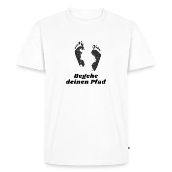 Marchez votre chemin - T-shirt Premium bio Homme - blanc - Devant - Nico (187cm)