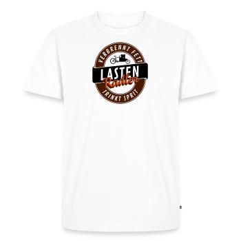 Cargo Bike Cyclist - Men's Premium Organic T-Shirt - white - Front - Nico (187cm)