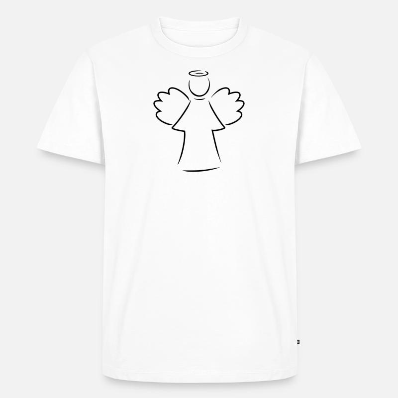 engel2 - Männer Premium Bio T-Shirt - Weiß