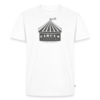 Tente de cirque Voyage - T-shirt Premium bio Homme - blanc - Devant - Nico (187cm)