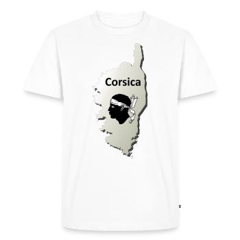 Corse en France Corse - T-shirt Premium bio Homme - blanc - Devant - Nico (187cm)