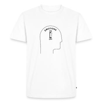 Emotions ON - T-shirt Premium bio Homme - blanc - Devant - Nico (187cm)
