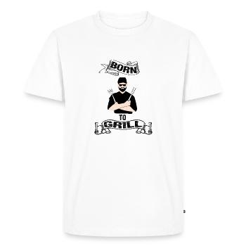 Barbecue - Men's Premium Organic T-Shirt - white - Front - Nico (187cm)
