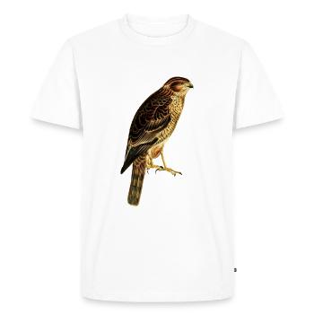 Oiseaux de proie Faucon - T-shirt Premium bio Homme - blanc - Devant - Nico (187cm)