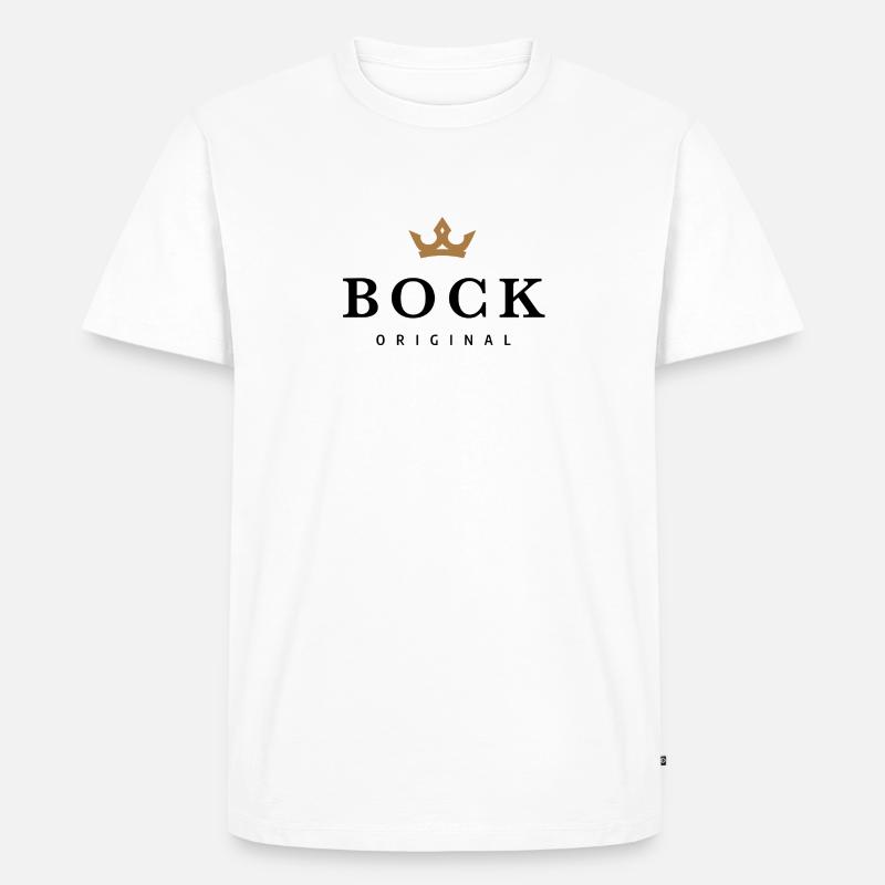 Bock - Männer Premium Bio T-Shirt - Weiß