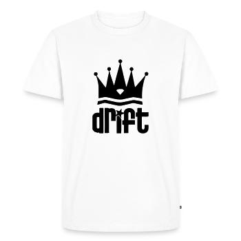 Drift King Cool motif - T-shirt Premium bio Homme - blanc - Devant - Nico (187cm)