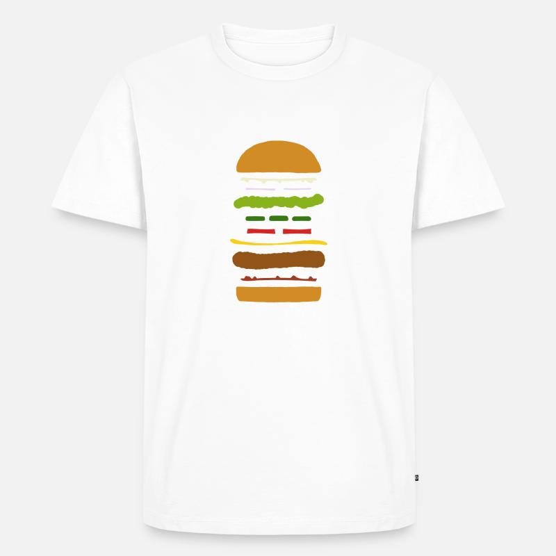 Burger éclaté - T-shirt Premium bio Homme - blanc