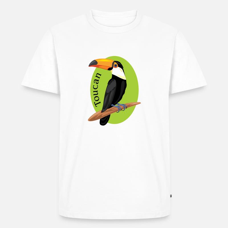 Tukan - Männer Premium Bio T-Shirt - Weiß