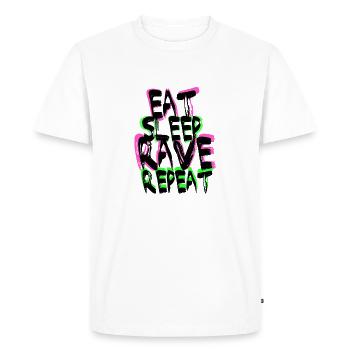 Rave Repeat - T-shirt Premium bio Homme - blanc - Devant - Nico (187cm)
