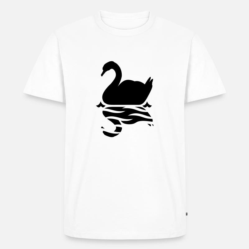 Schwan - Männer Premium Bio T-Shirt - Weiß