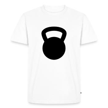 kettlebell - T-shirt Premium bio Homme - blanc - Devant - Nico (187cm)