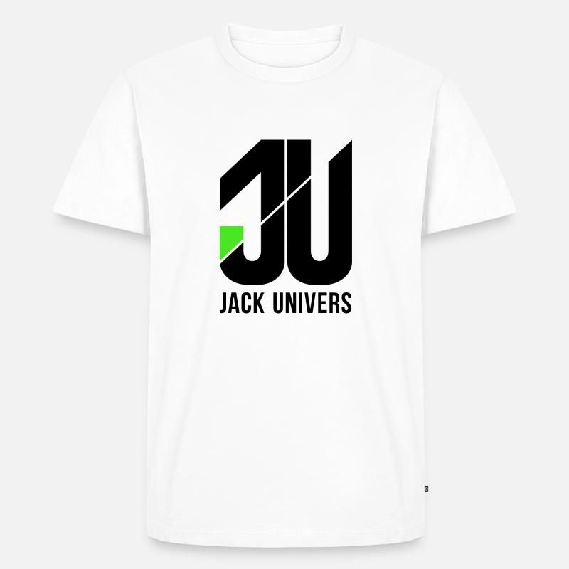 Jack Univers - Männer Premium Bio T-Shirt - Weiß