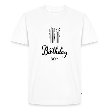 Garçon d'anniversaire - T-shirt Premium bio Homme - blanc - Devant - Nico (187cm)