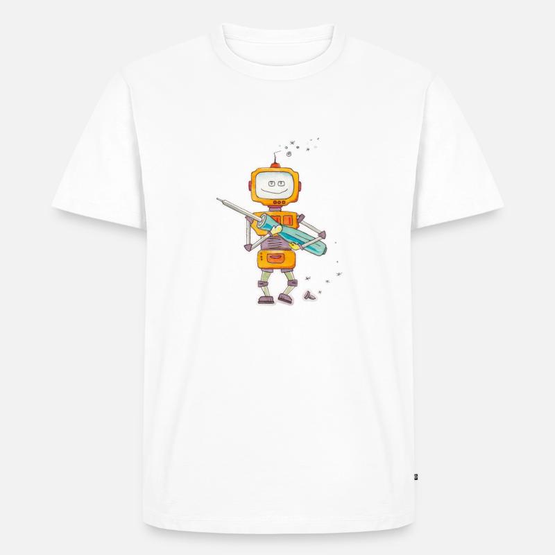 tinbot aquarelle - T-shirt Premium bio Homme - blanc