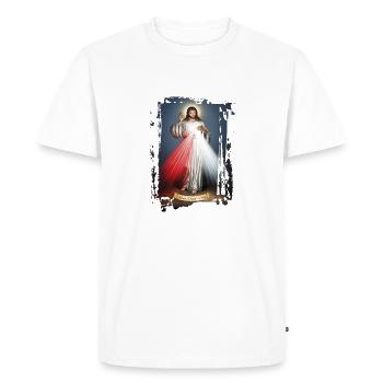 Jésus - T-shirt Premium bio Homme - blanc - Devant - Nico (187cm)