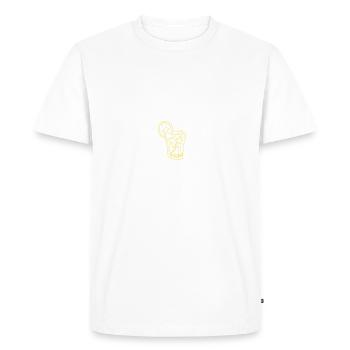 Peut contenir des traces de gin - T-shirt Premium bio Homme - blanc - Devant - Nico (187cm)