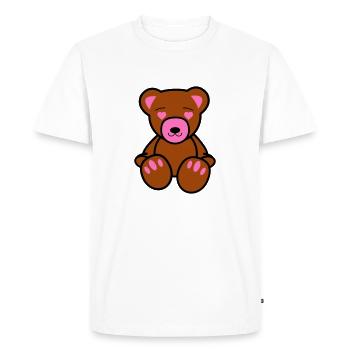Teddy Bear Love - Men's Premium Organic T-Shirt - white - Front - Nico (187cm)