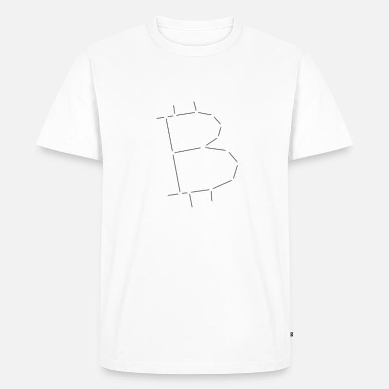 Sternzeichen Bitcoin BTC - Männer Premium Bio T-Shirt - Weiß