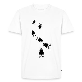 Jeu sur chaise de joueur - T-shirt Premium bio Homme - blanc - Devant - Nico (187cm)