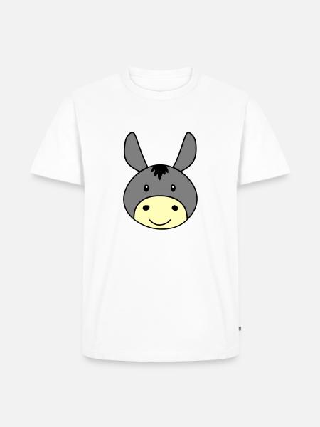 Âne mignon - T-shirt Premium bio Homme - blanc