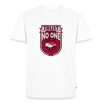 ne faites confiance à personne pour ne citer - T-shirt Premium bio Homme - blanc - Devant - Nico (187cm)