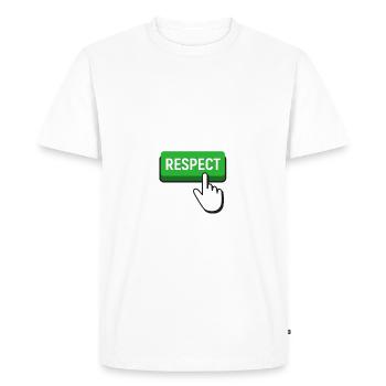 I'm looking for a nice boyfriend - RESPECT - Men's Premium Organic T-Shirt - white - Front - Nico (187cm)