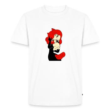 T-shirt élégant à Capuche en Métal Gothique foncé - T-shirt Premium bio Homme - blanc - Devant - Nico (187cm)
