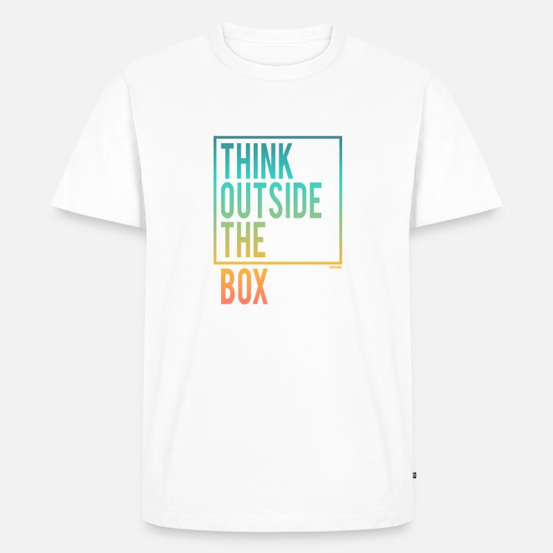 Think outside the Box - Männer Premium Bio T-Shirt - Weiß