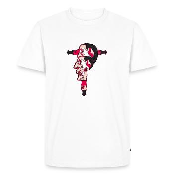 The unreal Leading Man - Men's Premium Organic T-Shirt - white - Front - Nico (187cm)